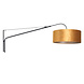 Steinhauer Wandlamp elegant classy 8135 zwart velours kap goud Steinhauer Wandlamp elegant classy 8135 zwart velours kap goud