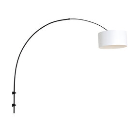 Steinhauer Wandlamp Sparkled light 8136zw zwart kap wit chintz