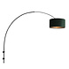 Steinhauer Wandlamp sparkled light 8139zw zwart kap groen velours Steinhauer Wandlamp sparkled light 8139zw zwart kap groen velours