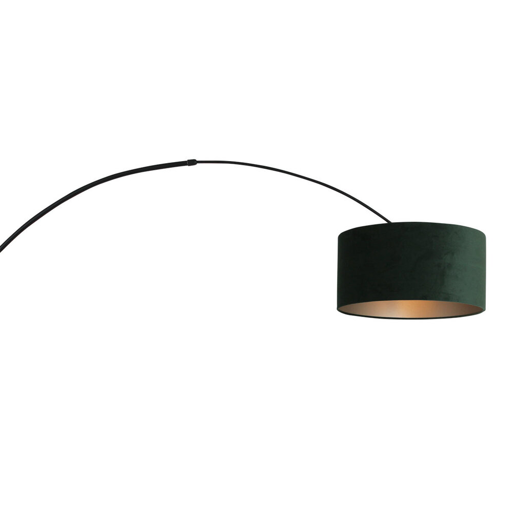 Steinhauer Wandlamp sparkled light 8139zw zwart kap groen velours