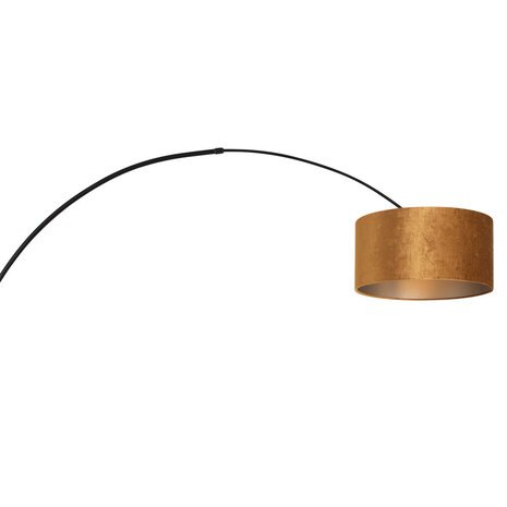 Steinhauer Wandlamp Sparkled light 8141zw zwart kap goud velours