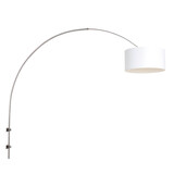 Steinhauer Wandlamp Sparkled light 8142st staal kap wit chintz