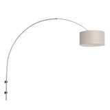 Steinhauer Wandlamp Sparkled light 8143st staal kap grijs linnen