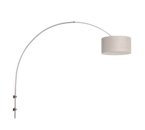 Steinhauer Wandlamp Sparkled light 8143st staal kap grijs linnen