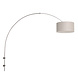 Steinhauer Wandlamp Sparkled light 8143st staal kap grijs linnen Steinhauer Wandlamp Sparkled light 8143st staal kap grijs linnen