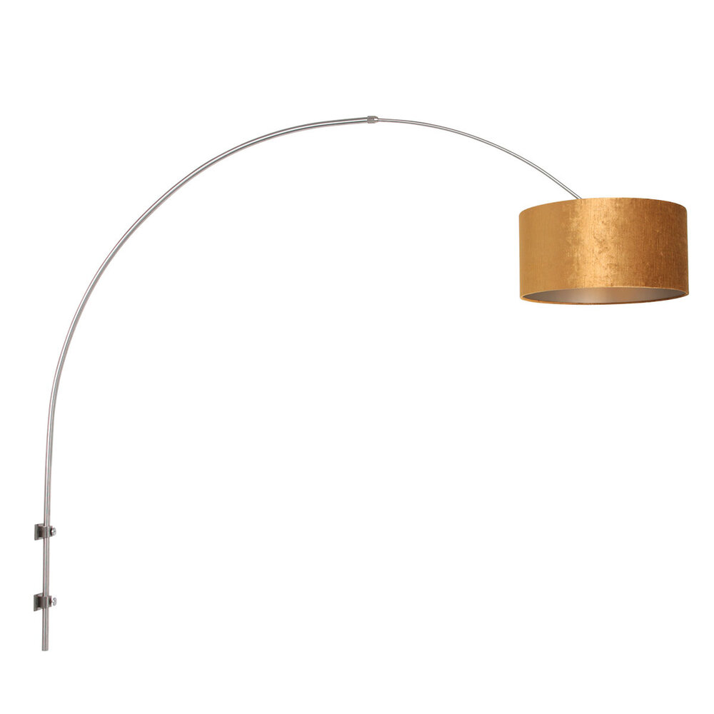 Steinhauer Wandlamp Sparkled light 8147st staal kap goud velours