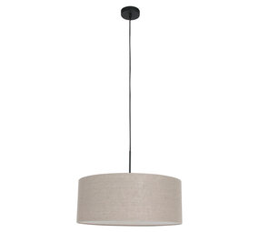 Steinhauer Hanglamp Sparkled light 8155 zwart grijs linnen kap