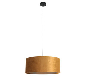 Steinhauer Hanglamp Sparkled light 8158zw zwart gouden kap Steinhauer Hanglamp Sparkled light 8158zw zwart gouden kap