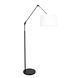 Steinhauer Vloerlamp prestige chic 8184 zwart kap linnen wit Steinhauer Vloerlamp prestige chic 8184 zwart kap linnen wit