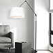 Steinhauer Vloerlamp prestige chic 8184 zwart kap linnen wit Steinhauer Vloerlamp prestige chic 8184 zwart kap linnen wit
