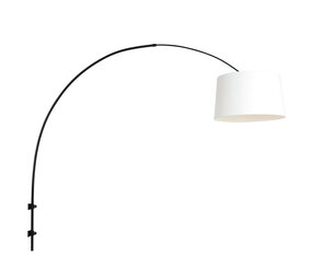 Steinhauer Wandlamp Sparkled light 8193zw zwart kap linnen wit