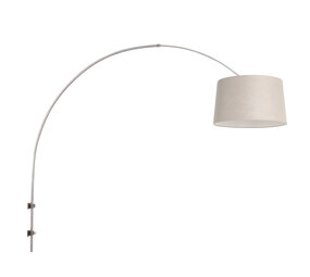 Steinhauer Wandlamp Sparkled light 8199st staal kap linnen grijs