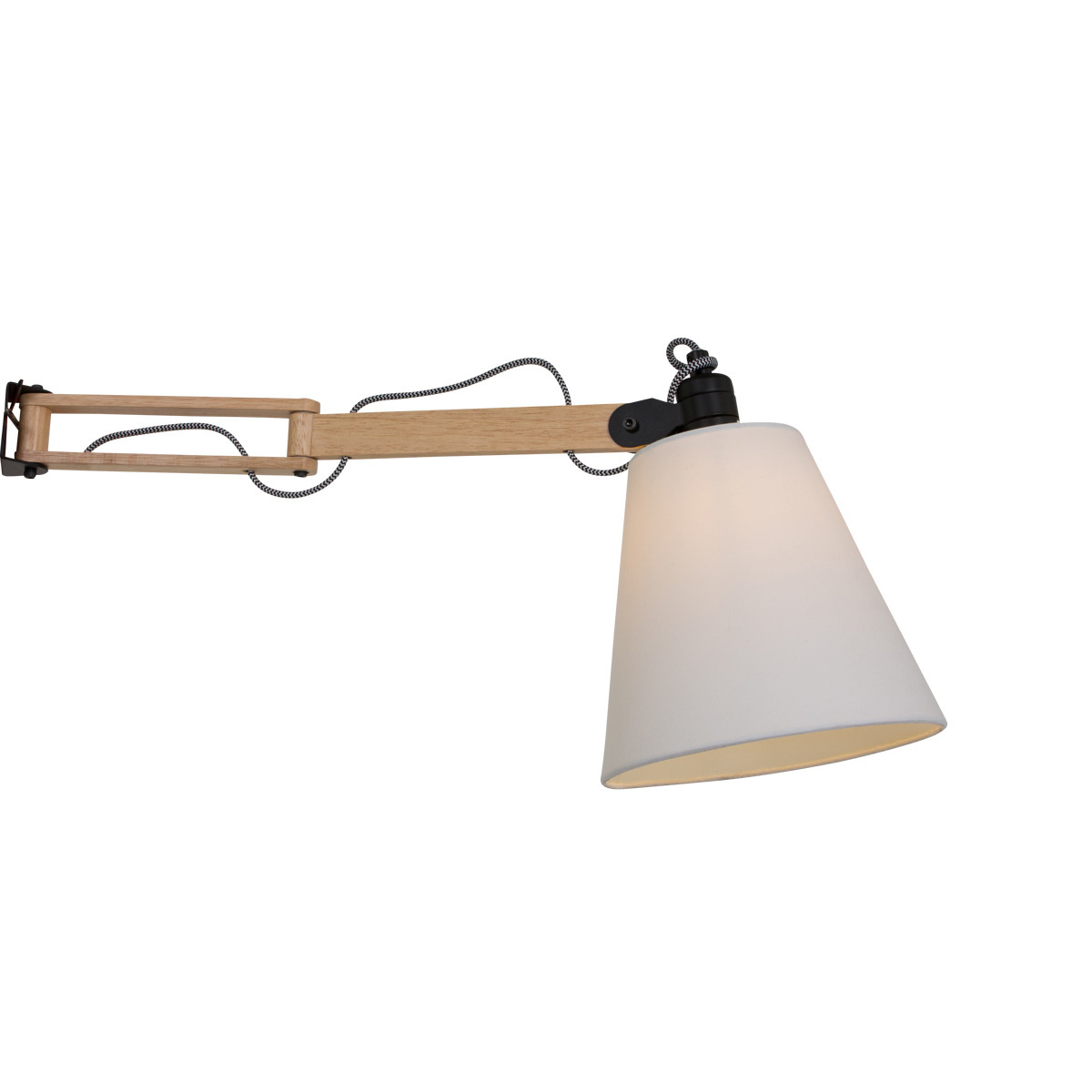 Lightning Scandinavische Wandlamp 1-l. Zwenk Hout Beige