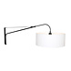 Steinhauer Wandlamp elegant classy 9321zw zwart kap wit linnen Steinhauer Wandlamp elegant classy 9321zw zwart kap wit linnen
