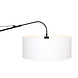 Steinhauer Wandlamp elegant classy 9321zw zwart kap wit linnen Steinhauer Wandlamp elegant classy 9321zw zwart kap wit linnen