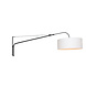 Steinhauer Wandlamp elegant classy 9321zw zwart kap wit linnen Steinhauer Wandlamp elegant classy 9321zw zwart kap wit linnen