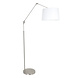 Steinhauer Vloerlamp prestige chic 9718st staal kap effen wit Steinhauer Vloerlamp prestige chic 9718st staal kap effen wit