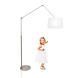 Steinhauer Vloerlamp prestige chic 9718st staal kap effen wit Steinhauer Vloerlamp prestige chic 9718st staal kap effen wit