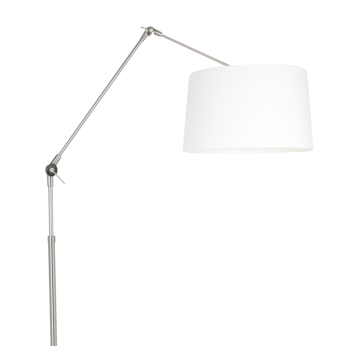 Steinhauer Vloerlamp prestige chic 9719 staal kap linnen wit