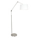 Steinhauer Vloerlamp prestige chic 9719 staal kap linnen wit Steinhauer Vloerlamp prestige chic 9719 staal kap linnen wit