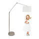 Steinhauer Vloerlamp prestige chic 9719 staal kap linnen wit Steinhauer Vloerlamp prestige chic 9719 staal kap linnen wit
