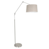 Steinhauer Vloerlamp prestige chic 9720 staal kap linnen grijs Steinhauer Vloerlamp prestige chic 9720 staal kap linnen grijs