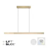 Neuhaus PURE Hanglamp e-Lift + e-Slide L 120-200 cm mat goud