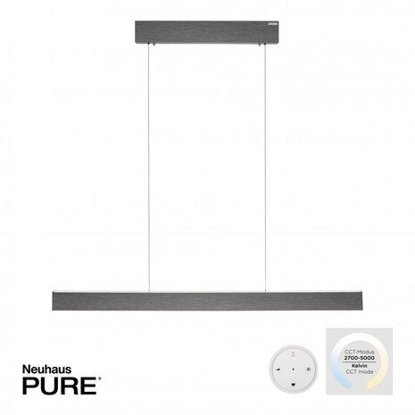 Neuhaus PURE Hanglamp e-Lift L 120 cm donker grijs Neuhaus PURE Hanglamp e-Lift L 120 cm donker grijs