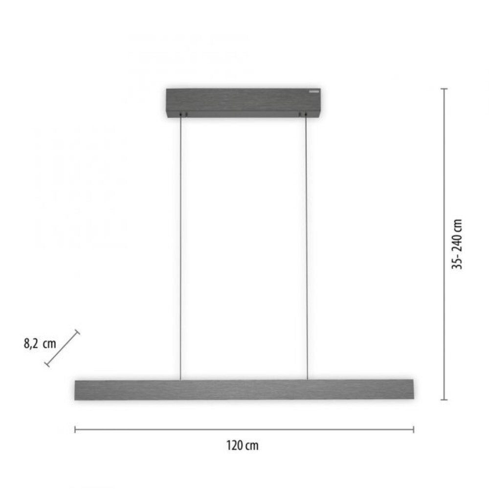 Neuhaus PURE Hanglamp e-Lift L 120 cm donker grijs Neuhaus PURE Hanglamp e-Lift L 120 cm donker grijs