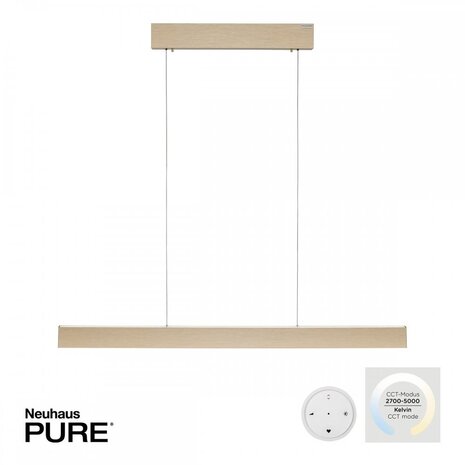 Neuhaus PURE Hanglamp e-Lift L 120 cm mat goud Neuhaus PURE Hanglamp e-Lift L 120 cm mat goud