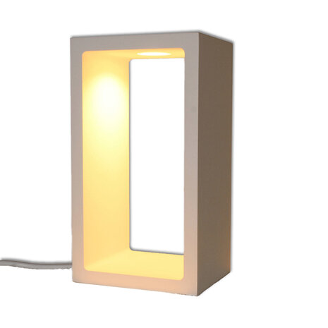 Artdelight Tafellamp Corridor H 18 cm B 10 cm wit Artdelight Tafellamp Corridor H 18 cm B 10 cm wit