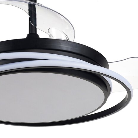 CristalRecord Plafondventilator Antila Ø 106 cm zwart