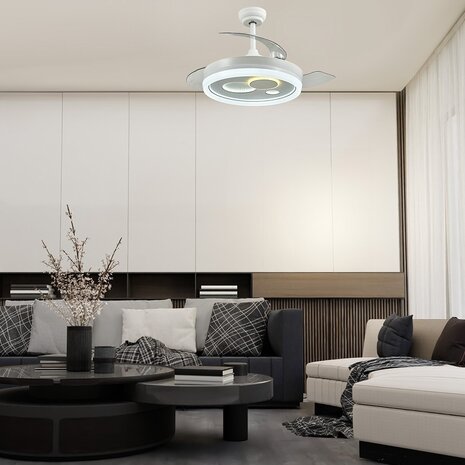 CristalRecord Plafondventilator Naira Ø 106 cm wit