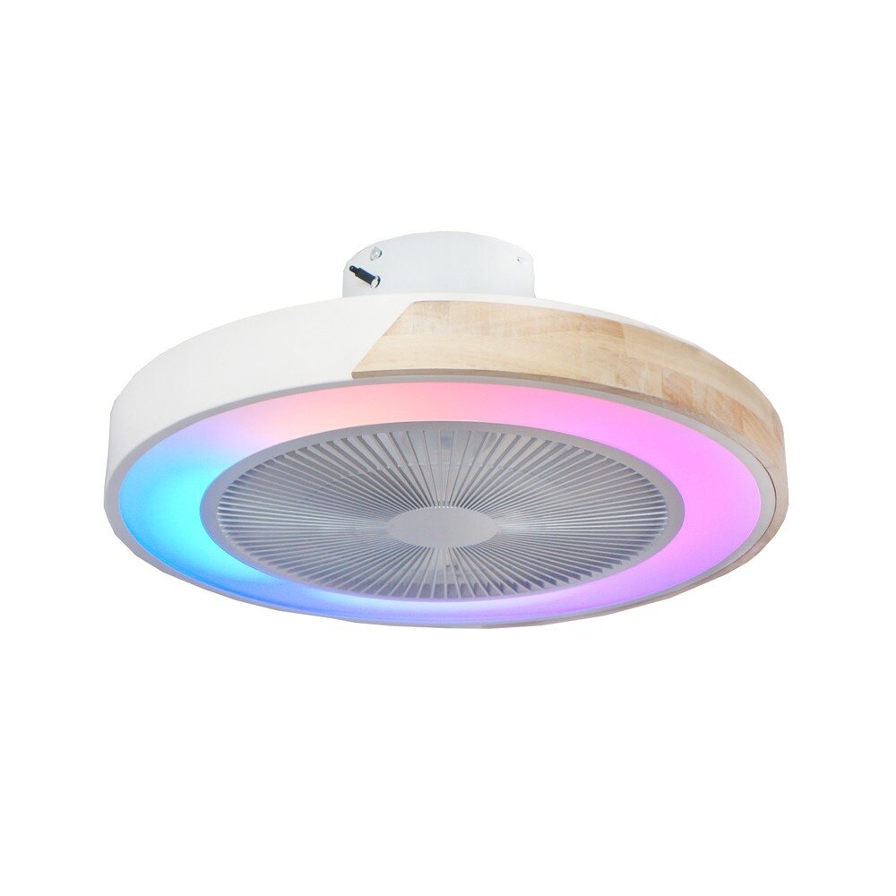 CristalRecord Plafondventilator Corpi Ø 50 cm RGB wit CristalRecord Plafondventilator Corpi Ø 50 cm RGB wit