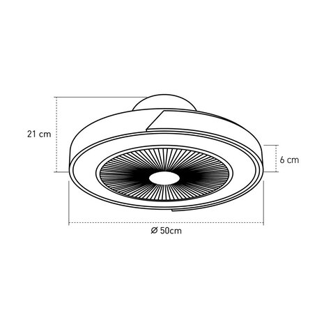 CristalRecord Plafondventilator Corpi Ø 50 cm RGB wit CristalRecord Plafondventilator Corpi Ø 50 cm RGB wit