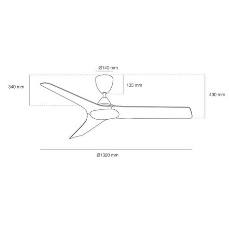CristalRecord Plafondventilator Orkaan Ø 132 cm outdoor IP44 wit CristalRecord Plafondventilator Orkaan Ø 132 cm outdoor IP44 wit