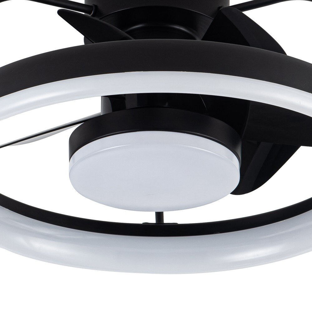 CristalRecord Plafondventilator Strike Ø 49 cm zwart