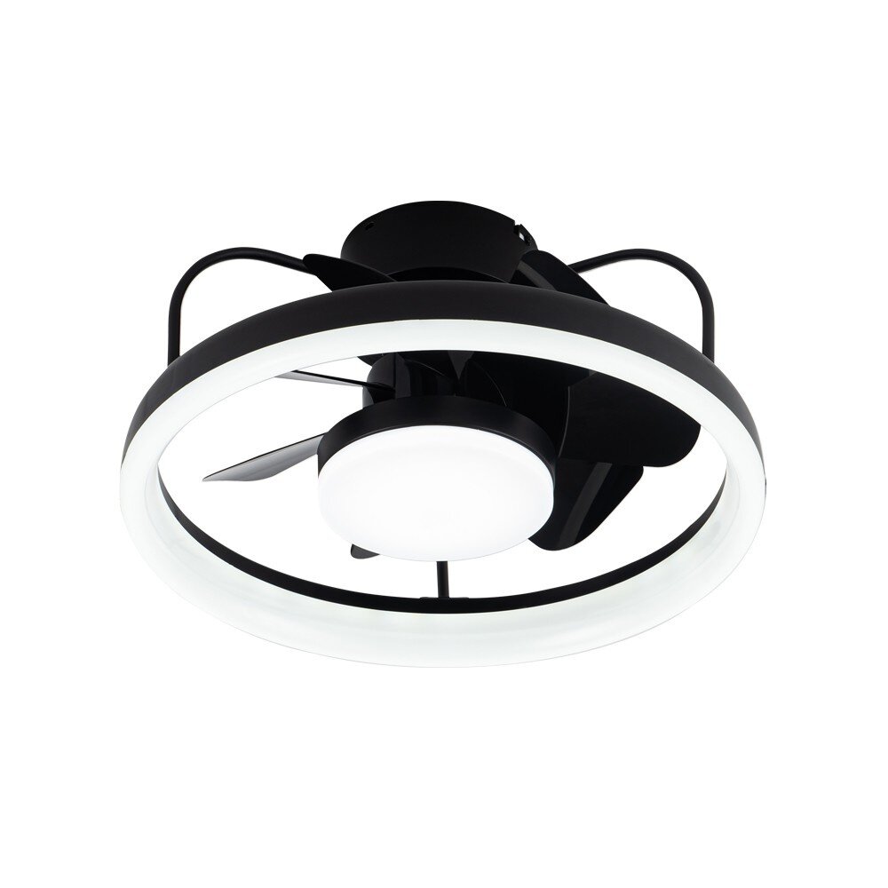 CristalRecord Plafondventilator Strike Ø 49 cm zwart