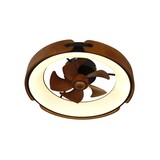 CristalRecord Plafondventilator Tivoli Ø 50 cm zwart bruin CristalRecord Plafondventilator Tivoli Ø 50 cm zwart bruin