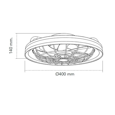 CristalRecord Plafondventilator Rafale Ø 40 cm zwart