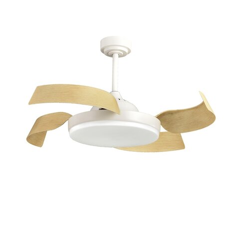 CristalRecord Plafondventilator Batan WIFI Ø 107 cm hout wit