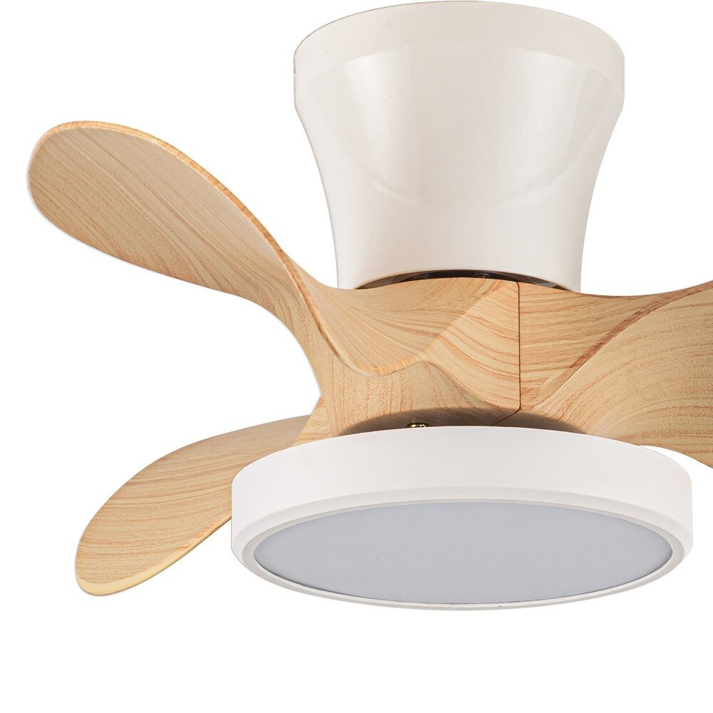 CristalRecord Plafondventilator Moll Mini Ø 56 cm hout wit CristalRecord Plafondventilator Moll Mini Ø 56 cm hout wit