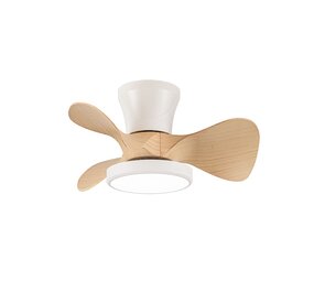 CristalRecord Plafondventilator Moll Mini Ø 56 cm hout wit CristalRecord Plafondventilator Moll Mini Ø 56 cm hout wit
