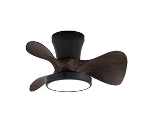 CristalRecord Plafondventilator Moll Mini Ø 56 cm hout zwart