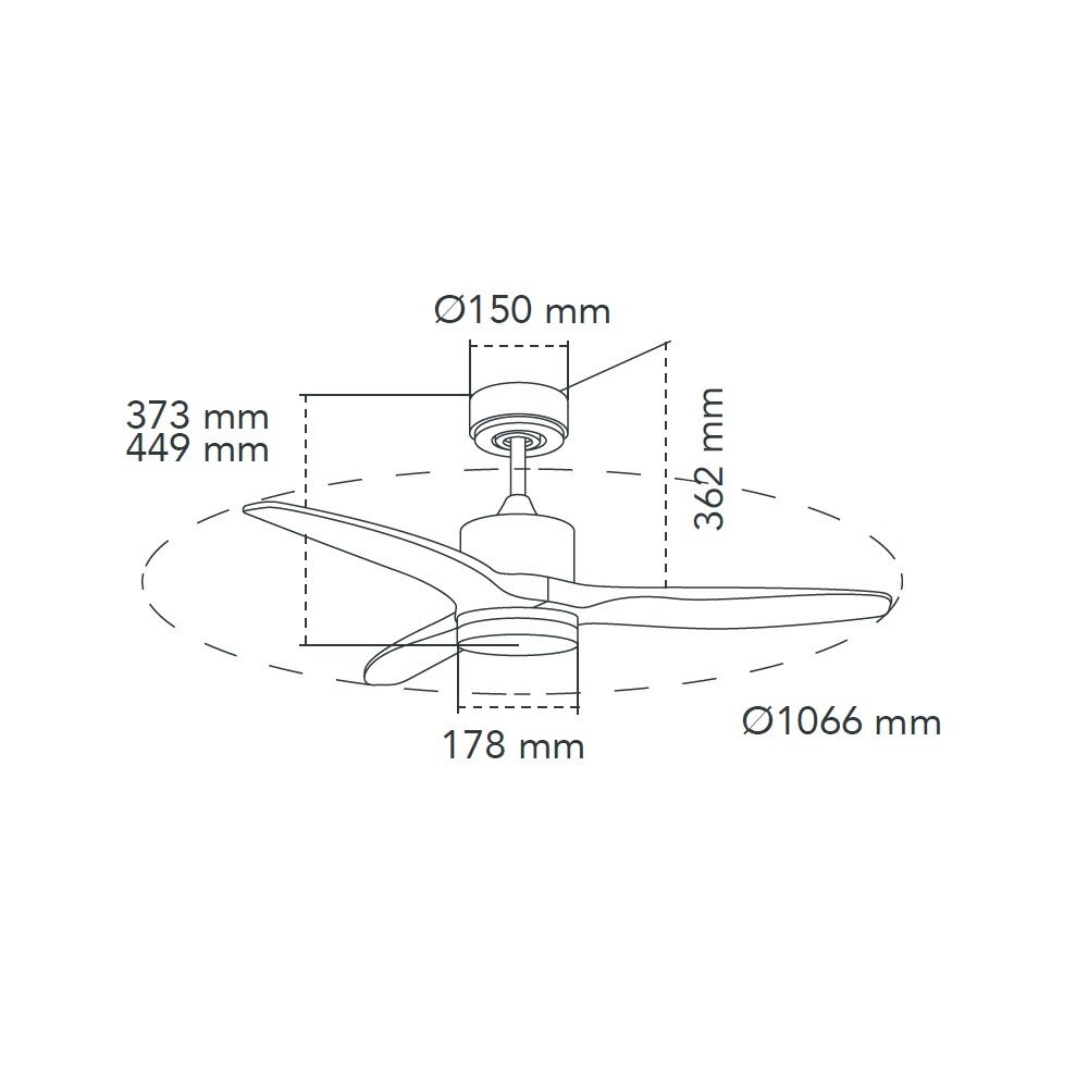 CristalRecord Plafondventilator Terre Ø 107 cm hout zwart CristalRecord Plafondventilator Terre Ø 107 cm hout zwart