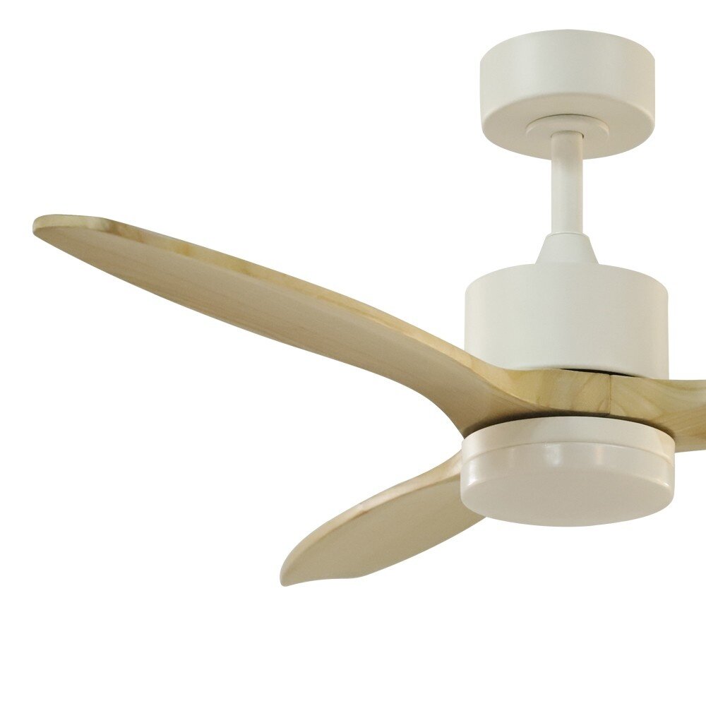 CristalRecord Plafondventilator Terre Ø 107 cm hout wit CristalRecord Plafondventilator Terre Ø 107 cm hout wit