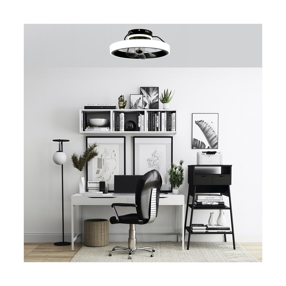 CristalRecord Plafondventilator Dinirot Ø 50 cm zwart