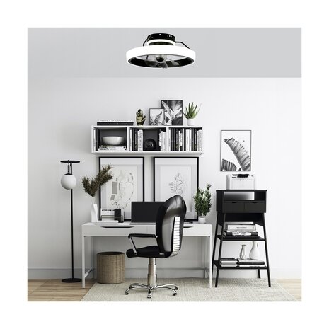 CristalRecord Plafondventilator Dinirot Ø 50 cm zwart