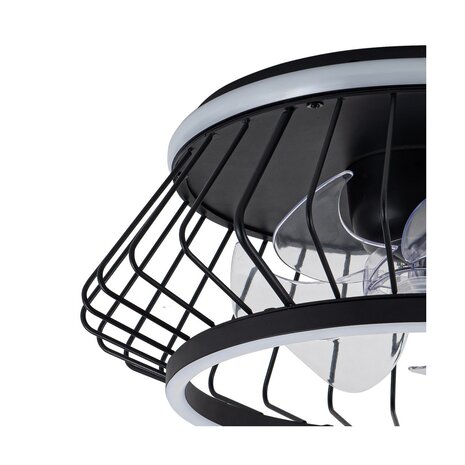 CristalRecord Plafondventilator Cobra Ø 50 cm zwart