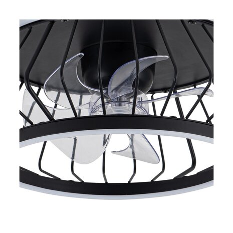 CristalRecord Plafondventilator Cobra Ø 50 cm zwart